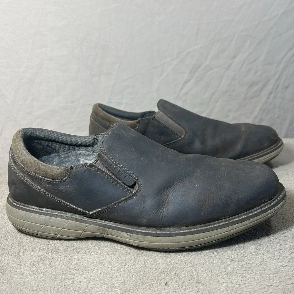 Merrell World Legend 2 Moc Slip On Shoes Mens Brown Leather Comfort Loafers